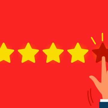 advanced system repair review system optimizers hand on star 4 yellow stars on red background